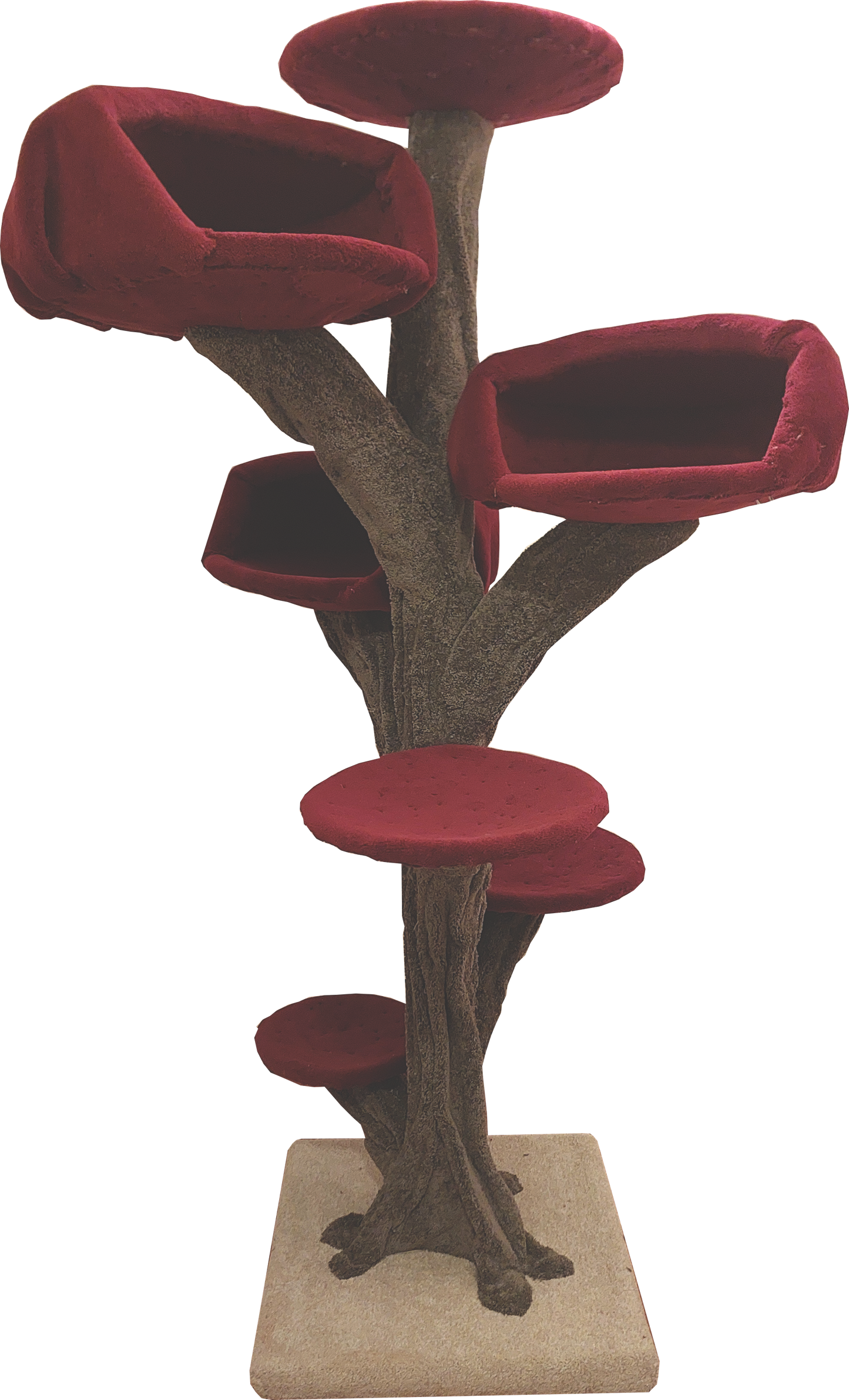 Fantasy tree with three caves