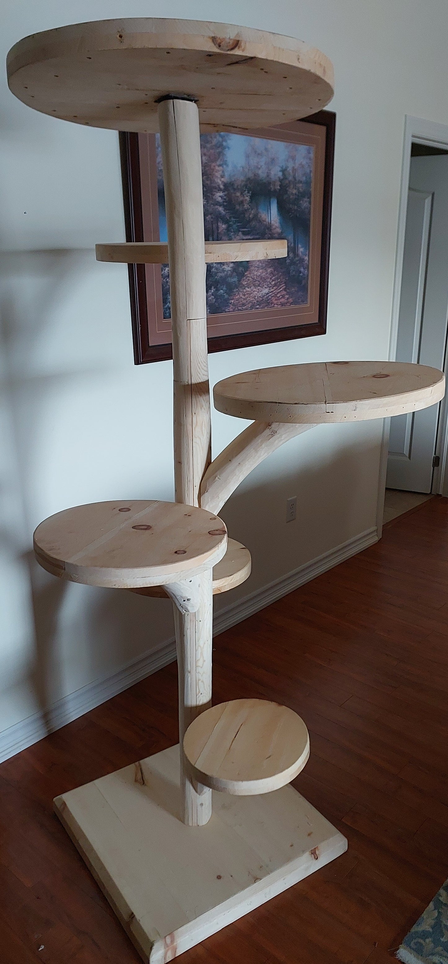All wood six-tier Stratus cat tree