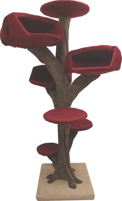 Fantasy tree with three caves